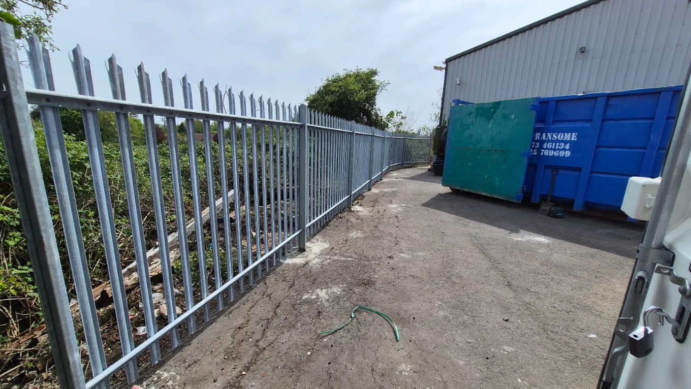 Commercial yard boundary — after